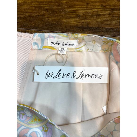 $135 For Love & Lemons AIKO MINI SKIRT HIGH WAIST Size XS - Picture 6 of 7